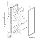 FRESH FOOD DOOR Diagram and Parts List for GSG25IESAFWW  General Electric Refrigerator