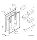 FRESH FOOD DOOR Diagram and Parts List for GTR22KSSARSS  General Electric Refrigerator