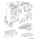 CABINET Diagram and Parts List for HTT18EBSARWW  Hotpoint Refrigerator