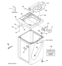 TOP & CABINET PARTS Diagram and Parts List for WSKS3040E0WW  General Electric Washer