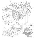 BODY PARTS Diagram and Parts List for ECBP85WJ2WW  General Electric Range