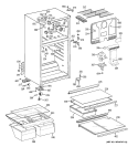 CABINET Diagram and Parts List for GTS17GBSARBB  General Electric Refrigerator