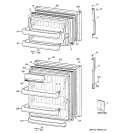 DOORS Diagram and Parts List for GTS18RBSARWW  General Electric Refrigerator