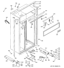 CASE PARTS Diagram and Parts List for ZIS480NRE  General Electric Refrigerator