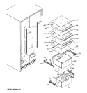 FRESH FOOD SHELVES Diagram and Parts List for GSS20IEPKWW  General Electric Refrigerator