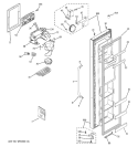 FREEZER DOOR Diagram and Parts List for BSS25JSRFSS  General Electric Refrigerator