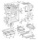 CABINET Diagram and Parts List for GTT18HCSARCC  General Electric Refrigerator