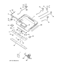 GAS & BURNER PARTS Diagram and Parts List for J2B918SEK2SS  General Electric Range
