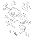 GAS & BURNER PARTS Diagram and Parts List for JGB908SEK2SS  General Electric Range