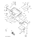 GAS & BURNER PARTS Diagram and Parts List for JGB918BEK2BB  General Electric Range