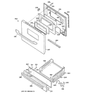 DOOR & DRAWER PARTS Diagram and Parts List for JGBS17PEK1WW  General Electric Range