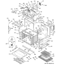 BODY WITH MICROWAVE SUPPORT Diagram and Parts List for JT965SK2SS  General Electric Microwave Oven Combo