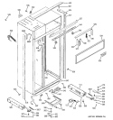 CASE PARTS Diagram and Parts List for ZISW480DRF  General Electric Refrigerator