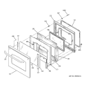 DOOR Diagram and Parts List for JBP35GK1SS  General Electric Range
