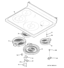 COOKTOP Diagram and Parts List for JBP67SK1SS  General Electric Range