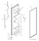 FRESH FOOD DOOR Diagram and Parts List for GSS25KGPJWW  General Electric Refrigerator