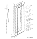 FRESH FOOD DOOR Diagram and Parts List for GSS23QGSAWW  General Electric Refrigerator
