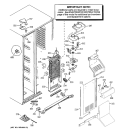FREEZER SECTION Diagram and Parts List for GSS23QGSAWW  General Electric Refrigerator