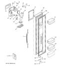 FREEZER DOOR Diagram and Parts List for GCG23YESAFSS  General Electric Refrigerator