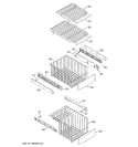 FREEZER SHELVES Diagram and Parts List for ZCG23SGSBSS  General Electric Refrigerator
