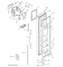 FREEZER DOOR Diagram and Parts List for GSL25KGSBBS  General Electric Refrigerator