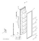 FREEZER DOOR Diagram and Parts List for GSS20DBPJCC  General Electric Refrigerator
