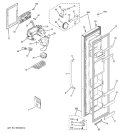 FREEZER DOOR Diagram and Parts List for GSS22SGRFSS  General Electric Refrigerator