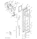FREEZER DOOR Diagram and Parts List for GSS25WGSAWW  General Electric Refrigerator