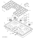 Part Location Diagram of WB31T10093 GE GRATE Assembly