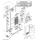 FREEZER SECTION Diagram and Parts List for GSK25LASACCC  General Electric Refrigerator