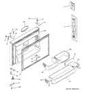 FREEZER DOOR Diagram and Parts List for PTS22LCSARWW  General Electric Refrigerator