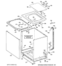 CABINET, COVER & FRONT PANEL Diagram and Parts List for WHDSR209DBWW  General Electric Washer