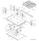 COOKTOP Diagram and Parts List for JGS968SH6SS  General Electric Range