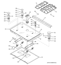 COOKTOP Diagram and Parts List for JGSP48WH6WW  General Electric Range