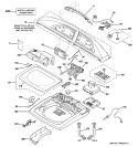 CONTROLS, BACKSPLASH & TOP PANEL Diagram and Parts List for WPGT9360E0WW  General Electric Washer