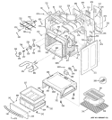 BODY PARTS Diagram and Parts List for EER3001H01SS  General Electric Range