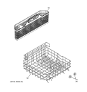 LOWER RACK ASSEMBLY Diagram and Parts List for GSD6300J10WW  General Electric Dishwasher