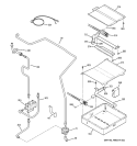 GAS & BURNER PARTS Diagram and Parts List for JGSP48WH2WW  General Electric Range
