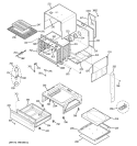 BODY PARTS Diagram and Parts List for JGSP48WH2WW  General Electric Range