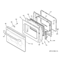 DOOR Diagram and Parts List for JGSP48WH4WW  General Electric Range