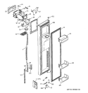 FREEZER DOOR Diagram and Parts List for PSK29NGSACCC  General Electric Refrigerator