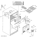 FREEZER SECTION Diagram and Parts List for DTS18ZBRFRWW  General Electric Refrigerator
