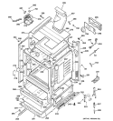 BODY PARTS Diagram and Parts List for JGBP29WEJ2WW  General Electric Range