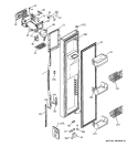 FREEZER DOOR Diagram and Parts List for PCK23NHSAFCC  General Electric Refrigerator