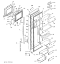 FRESH FOOD DOOR Diagram and Parts List for PCK23NHSAFCC  General Electric Refrigerator