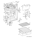 CABINET Diagram and Parts List for GTS17BCRFRCC  General Electric Refrigerator