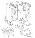 CABINET Diagram and Parts List for HTS17HBSARCC  Hotpoint Refrigerator