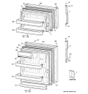 DOORS Diagram and Parts List for HTS18GBSARWW  Hotpoint Refrigerator