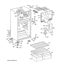 CABINET Diagram and Parts List for HTS18CBSARWW  Hotpoint Refrigerator