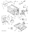 CONTROL PANEL, BODY, BASE PLATE & SENSOR PARTS Diagram and Parts List for JE1460BF03  General Electric Microwave